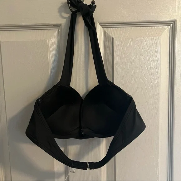 Victoria's Secret Black Halter Bikini Top Push Up 36B - Picture 7 of 7